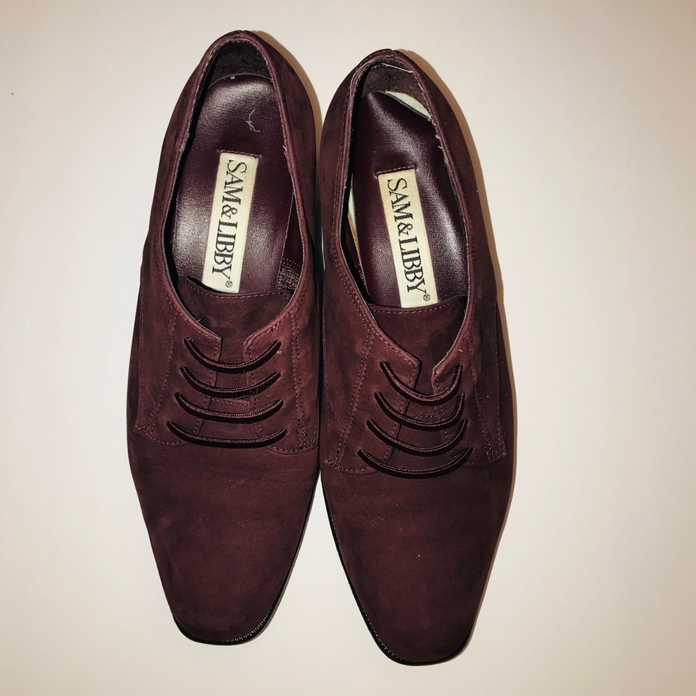 🌹Sam & Libby Maroon Suede Booties Size 8M